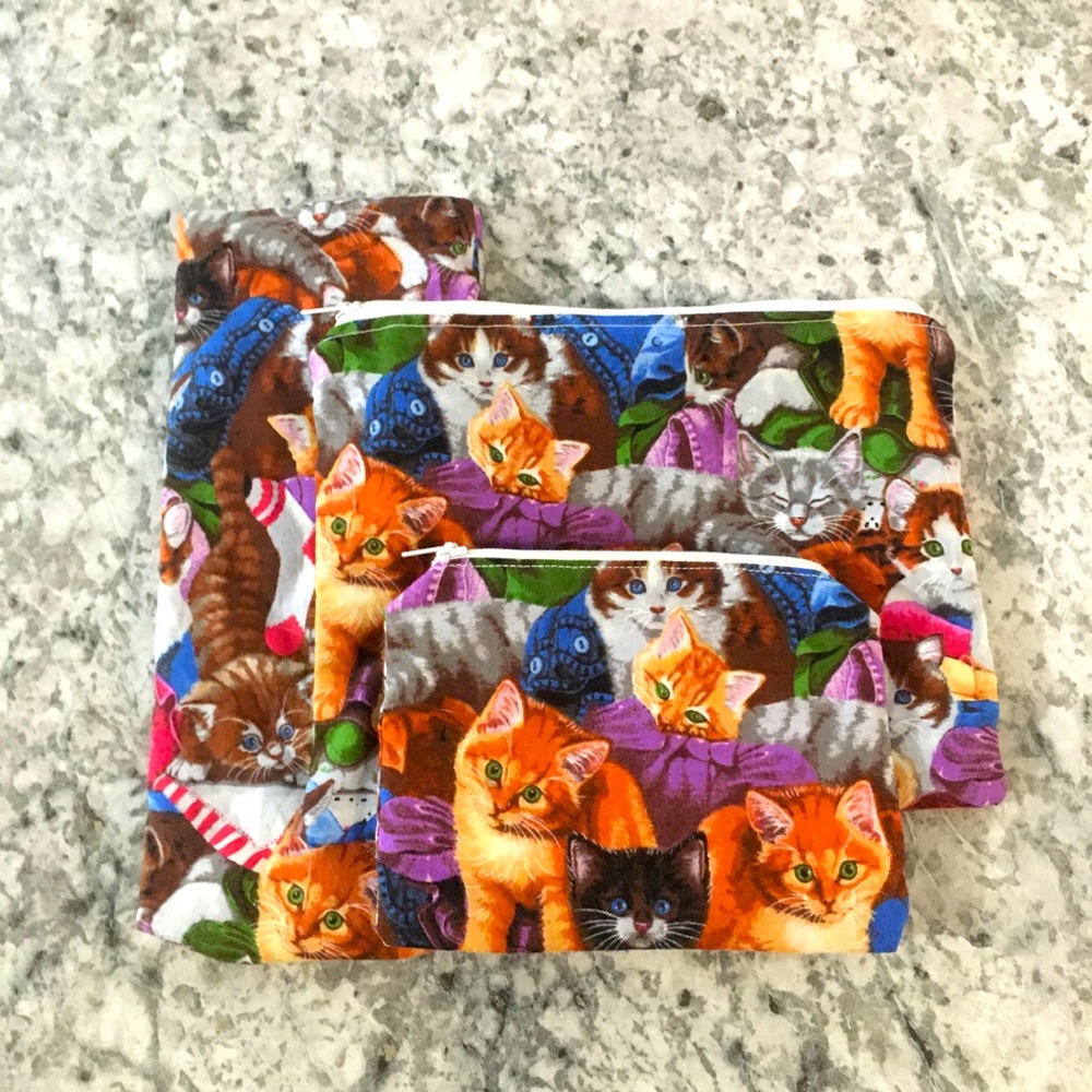 Handmade New  Zipper bags and eyeglass/sunglass case